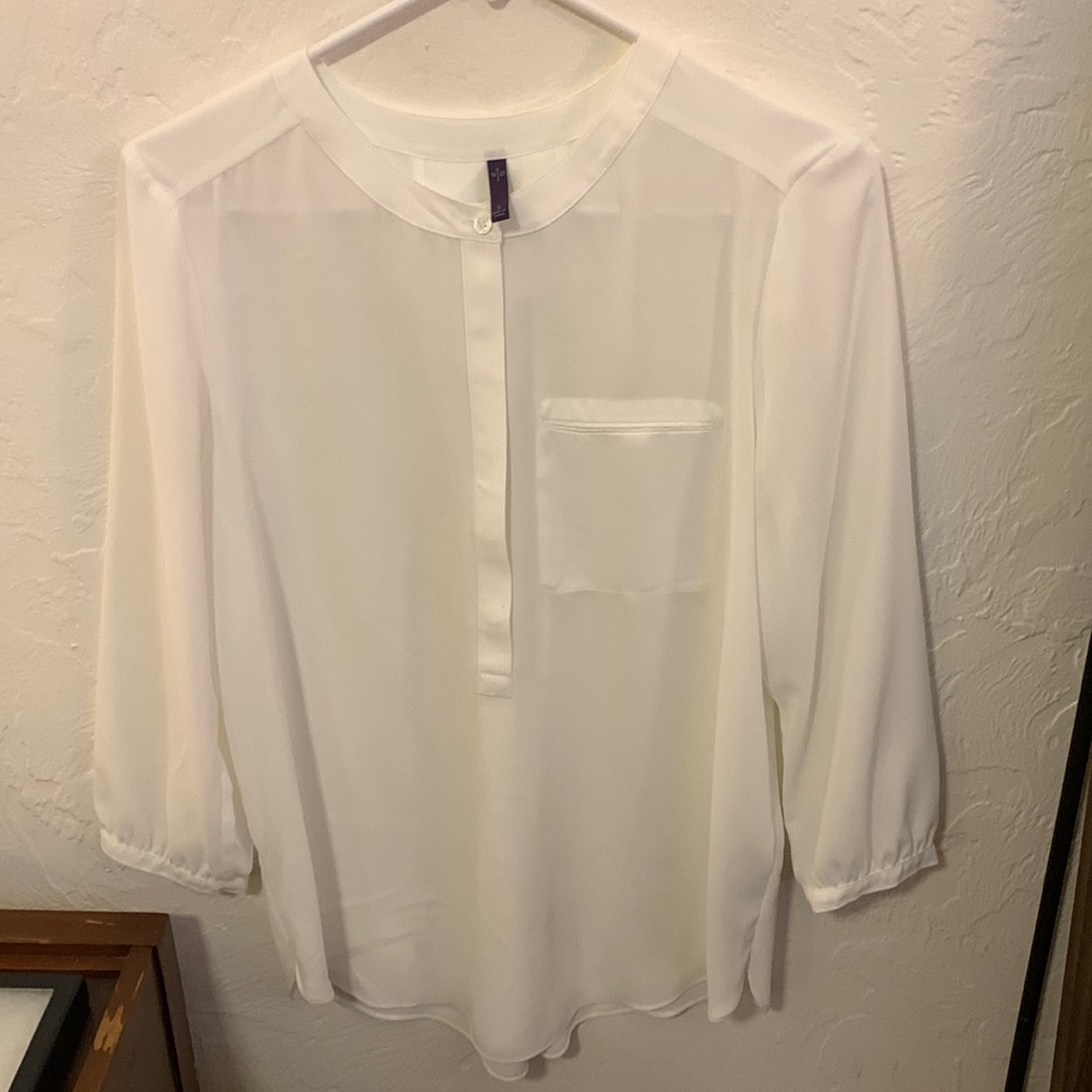 White Polyester Tunic Preowned